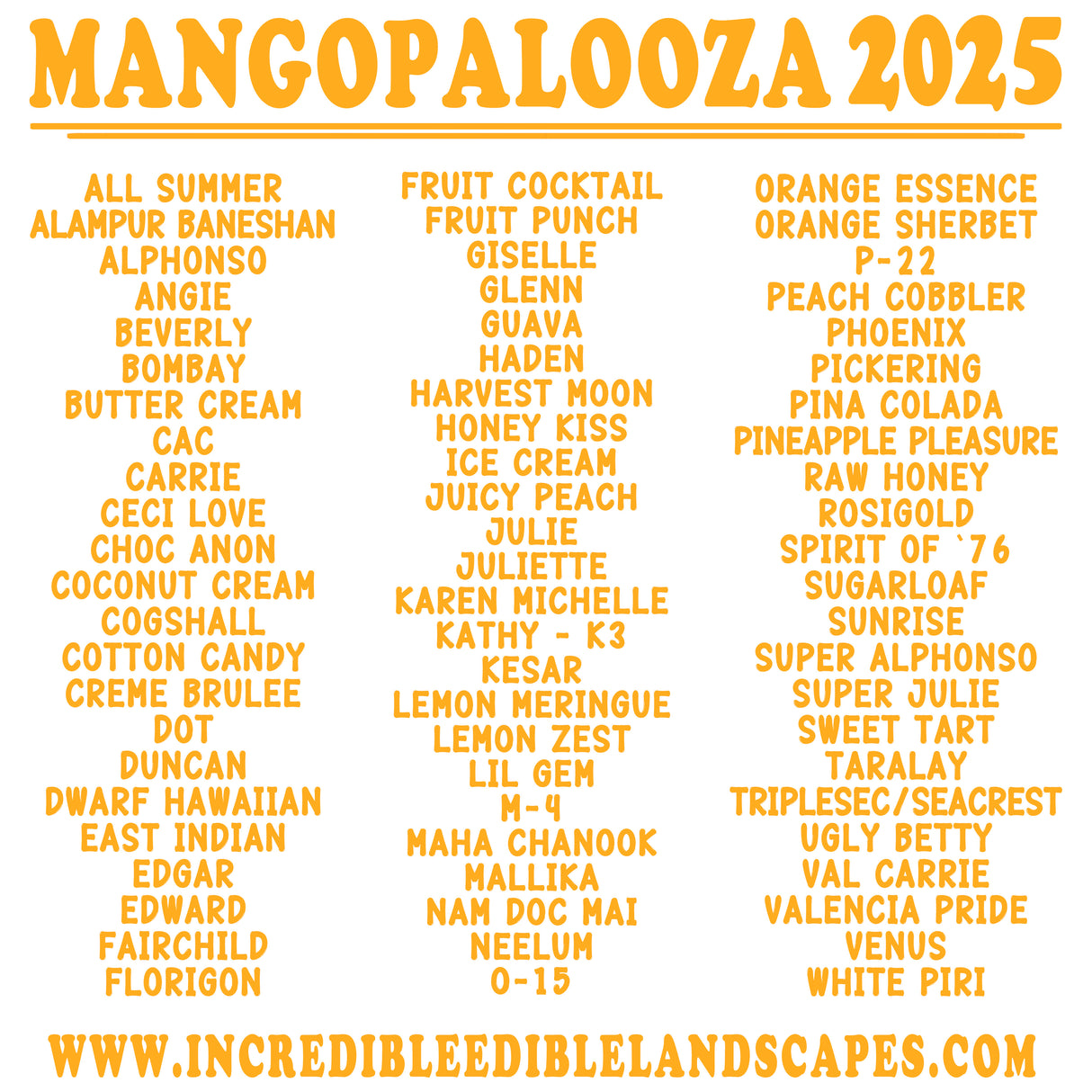 Mangopalooza 2025 TShirt