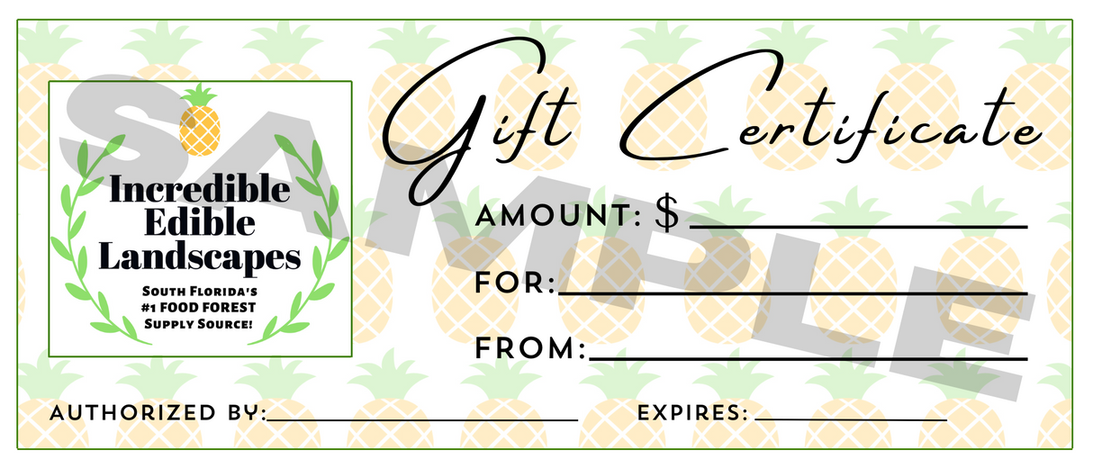 Incredible Edible Landscapes Gift Card