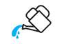 an icon of a watering can pouring out blue water to the left